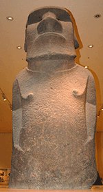 Solitary Easter Island style Moai spotted in British Museum, image taken from Web