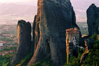 Shot taken from Web of Meteora monastery in Greece