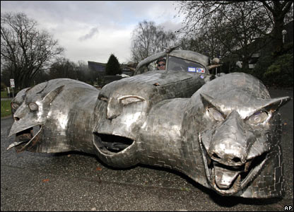 A Cereberus dog car, image taken from Web