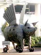 Shot of a Pig with Flapping Wings and Wheels,  taken by Jim McPherson in Dublin, Ireland, 2005
