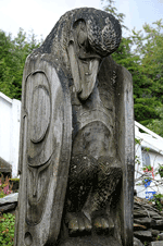Wooden Raven Man from Kechican Alaska, image taken from Web