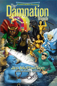 Front cover of The Damnation Brigade, artwork by Ian Bateson, retouching by Chris Chuckry 2012