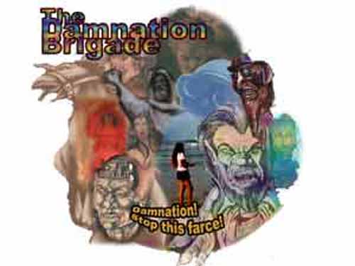 Collage prepared on PHOTOSHOP featuring the members of the Damnation, Jim McPherson, 2004