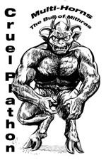 Cruel Platon, the Bull of Mithras, as drawn by Ian Fry circa 1989