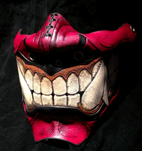 Oni half-mask, spotted on Pinterest