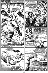 Devil Wind lets Doc Defiance go, artwork by Ian Bateson, 1985/6