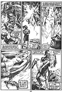 Members of the Damnation Brigade start to escape Shadowland, artwork by Ian Bateson, 1985/6