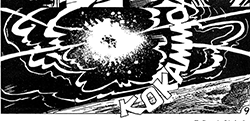 Colonel Sol exploding, from pH-1, artwork by Dave Sim 1977