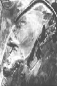 [Blow-Up of aerial shot taken by Egyptian Air Force, circa mid-30s, of the Gizeh Plateau, photograph of Something Like Sedon's Head by Jim McPherson, Year 2000]